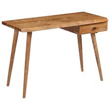Kleiner schreibtisch in 112x60 cm mit schublade in weiss eiche dallas from www.wohnen.de. Vidaxl Schreibtisch Akazienholz Massiv 110 X Kaufland De