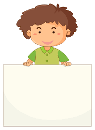 They enjoy writing on these colorful papers. Little Boy Holding Blank Paper 432498 Vector Art At Vecteezy