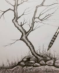 Karakalem Calismasi Pencil Drawing A4 Agac Tree Graphgear 1000 Pen 21 X 27 9 Cm Canson Paper Drawing Instagram Agac