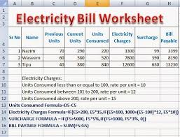 Perfect Computer Notes Electricity Bill Calculator Formulas