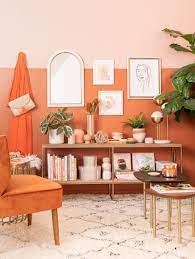 Color Adventures A Rust Living Room Via Oh Joy Orange Home Decor Living Room Orange Home Decor