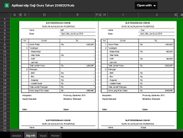 Aplikasi Slip Gaji Gtk Format Excel Siap Pakai Konseling Sekolah Guru Kepala Sekolah