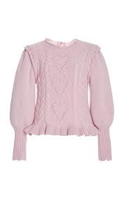 Whatever you're shopping for, we've got it. Calantha Embroidered Cable Knit Sweater By Loveshackfancy Moda Operandi