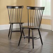 Sauder New Grange Spindle Back Chair Black Set Of 2 Walmart Com In 2020 Black Dining Chairs Dining Chairs Dining Chair Set