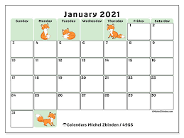 Free january calendar 2021 printable template blank in pdf word excel november 7, 2020 admin 0 january calendar: Printable January 2021 49ss Calendar Michel Zbinden En