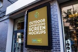 Iphone 7 free psd mockup consists of. Outdoor Advertising Screen Mockup Mockup World