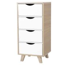 Dans la chambre, la penderie en tissu est un rangement vêtement qui prendra peu de place. Petit Meuble Armoire De Rangement Armoire De Plancher En Bois Avec 4 Tiroirs Pour Salle De Bain Cuisine Salon Maison Qut Cdiscount Maison