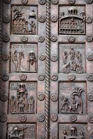 The two panels were entries for the competition to decide commissioning for a set of bronze doors to be housed at the baptistery of san giovanni, florence. Beautiful Renaissance Bronze Door Of The Cathedral In Pisa Italy Stock Photo Picture And Royalty Free Image Image 6984025