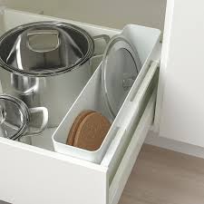 Variera Behalter Hochglanz Weiss 50x12 Cm Ikea Deutschland Diy Kitchen Storage White Storage Box Kitchen Storage Organization
