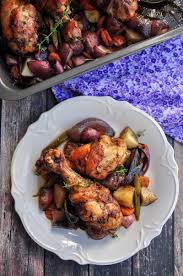 One Pan Caribbean Jerk Chicken With Vegetables Recipe Sheet Pan Dinners Recipes Caribbean Jerk Chicken Jerk Chicken