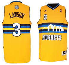 Black And Yellow Jersey Nba Adidas Nba Denver Nuggets 3 Ty Lawson Swingman Throwback Yellow Jersey Jersey Nba T Shirts Cheap Nba Jerseys