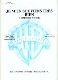 Je M En Souviens Tres Bien I Remember It Well Chanson Belle Et Sebastien Partitions De Chansons