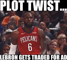Lakers star reacts with meme to podcaster on teammate's misdemeanor charge. Nba Memes On Twitter Is Lebron For Anthony Davis A Good Trade