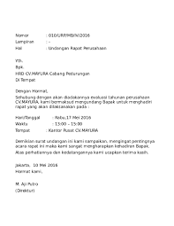 16 contoh surat undangan rapat perusahaan sekolah dll contoh surat. Doc Surat Undangan Rapat Muhammad Laksmana Academia Edu