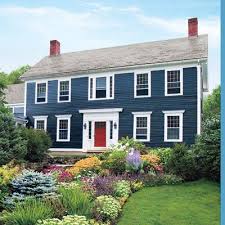 The deck color trends for blue homes all tend to favor the modern and the bold. Editors Picks Our Favorite Blue Houses House Exterior Blue Colonial House Exteriors House Paint Exterior