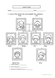 If the workbook is too difficult, i recommend practicing the word family sheets below. Family Tree Worksheet Free Esl Printable Worksheets Made By Teachers Family Tree Worksheet Free Family Tree Template Family Tree