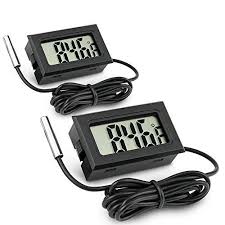 Aiktryee 2pcs Upgraded Aquarium Thermometer Fish Tank Thermometer Terrarium Temperature Meters Gauge Lcd Displ Reptile Terrarium Fish Tank Terrarium Display