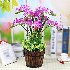 4.1 out of 5 stars. Gbhnj Artificial Flower Gift Gala Coffee Table Simulation Desk Potted Plants Decoration Plant Retro Style Wooden Basin Orchid Purple White Buy Online In Antigua And Barbuda At Antigua Desertcart Com Productid 57687930