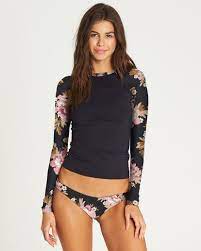 Mellow Luv Long Sleeve Rashguard Xr04tbme Rash Guard Women Swimwear Rash Guard Swimwear Billabong Women