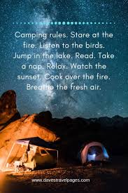 While i grew up camping in and around british columbia , my favorite place in the world to camp was in the desert in jordan. 50 Inspiring Camping Quotes Best Quotes About Camping