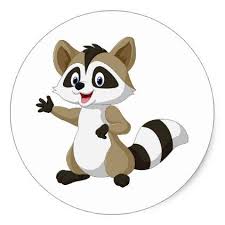 Cute Animated Raccoon Classic Round Sticker Zazzle Com Animated Animals Round Stickers Animation