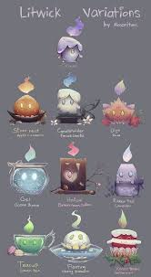 Litwick Variations By Neonitee On Deviantart Pokemon Pokemon Fusion Art Pokemon Breeds