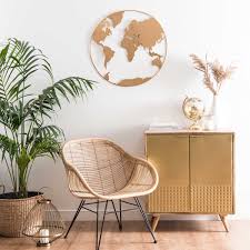 Deco Murale Carte Du Monde En Metal Dore 70x70 Maisons Du Monde Decoracion De Pared Decoracion De Interiores Decoracion De Salas Pequenas