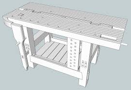 Plan to grovel for permission) to do some. The Split Top Hybrid Roubo Sketchup The Fameless Woodworker