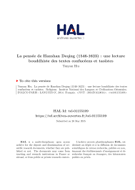 Profitez de notre énorme collection de porno gratuit. La Pensee De Hanshan Deqing 1546 1623