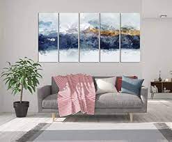 Colorful abstract art contemporary abstract art abstract oil abstract canvas abstract expressionism modern art canvas art abstract acrylic paintings action painting. Amazon Com Large Abstract Wall Art Abstract Mountain Canvas Print 5 Pieces Watercolor Prints Wall Decor Multi Panell 5 Pieces Canvas Art Print Abstract Painting Forest Qn132 Handmade