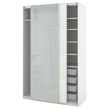 Here are our favorite hacks—courtesy of stylish doors, custom colors, and chic here are our favorite hacks of the pax wardrobe, an iconic ikea storage piece that has graced grand homes and starter apartments alike. Pax Mehamn Sekken Wardrobe Combination White Frosted Glass Ikea Ikea Pax Ikea Plastic Shelves