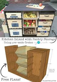 kitchen island with pantry storage my