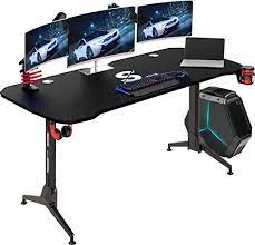 amazon com homall gaming desk 60 inch pc computer desk office table worksation t shape height adjustable with full des desk mouse pad office table gaming desk