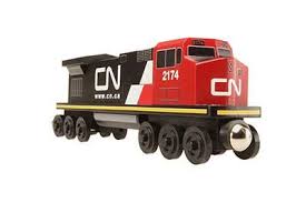 Canadian National C 44 Diesel Engine Wooden Toy Train Toys Model Trains