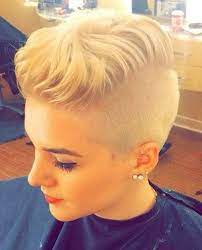 Platinum blonde shave & top braiding. Pin On Hair