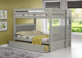 I had to add quite a few brackets and angle joists to secure and minimize wobble due to the additional weight of the top bunk. Full Over Full Bunk Bed With Trundle Mission Headboard Lateral Angle Ladder Grey