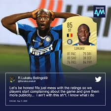 We did not find results for: Soccer Am On Twitter Romelu Lukaku Was Clearly Not Happy With His New Fifa 21 Rating