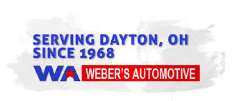 Set of vintage car service logos, emblems, badges, symbols, icons isolated on white background. Home Weber S Automotive Service Dayton Oh