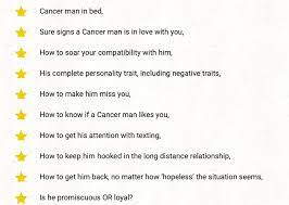 How does he behave when in love? Astrology Sex On Twitter Have You Ever Wondered About The Cancer Man In Your Life Here S The Secret Https T Co Eipjvvriqp