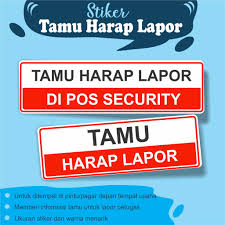 I.pinimg.com free for commercial use high quality images. Stiker Tamu Wajib Lapor Ada 2 Pilihan Shopee Indonesia