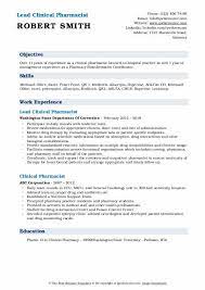 Finding jobs as a pharmacist can be easy if you choose to take the right type of action. Clinical Pharmacist Resume Samples Qwikresume