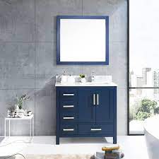 Check spelling or type a new query. Lexora 36 Model Jacques Bathroom Cabinet Color Matte Navy Blue Left Side Drawers Blue Bathroom Vanity Modern Bathroom Vanity Bathroom Vanity 36 Inch