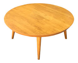 This coffee table has two tiers. Conant Ball Round Birch Coffee Table On Chairish Com Coffee Table Table Furniture