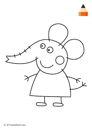 Coloring Page Peppa Pig Emily Elephant Peppa Pig Painting Pig Character Peppa Pig Drawing