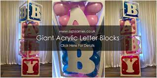 Giant Baby Shower Letter Blocks For Hire Ozzy James Parties Events