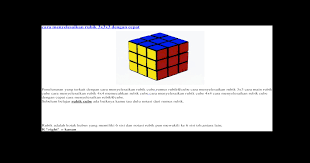 Rumus rubik 2x2 bagi pemula; Cara Menyelesaikan Rubik 3x3x3 Dengan Cepat