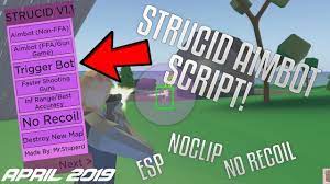 Aimbot, visuals, gun mods, player mods & more credits: Strucid Aimbot Script April 2019 Aimbot Esp Noclip No Recoil And More Youtube