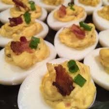 Bacon Cheddar Deviled Eggs Recipe Deviled Eggs Appetizer Recipes Bacon Cheddar