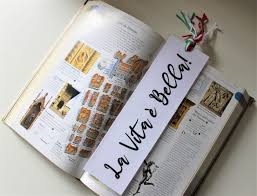 Italian Bookmark With Spells Or Lines Of Text Booklayer Italian Also Own Spells Or Text Phrases Italy Text Book Reading Guide In 2020 Holidays And Events Spelling Italy