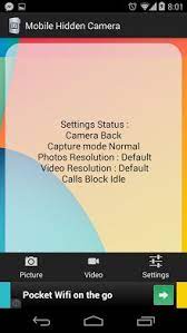 Without shutter sounds, photos can be taken in complete silence! Mobile Hidden Camera Apk Download For Android